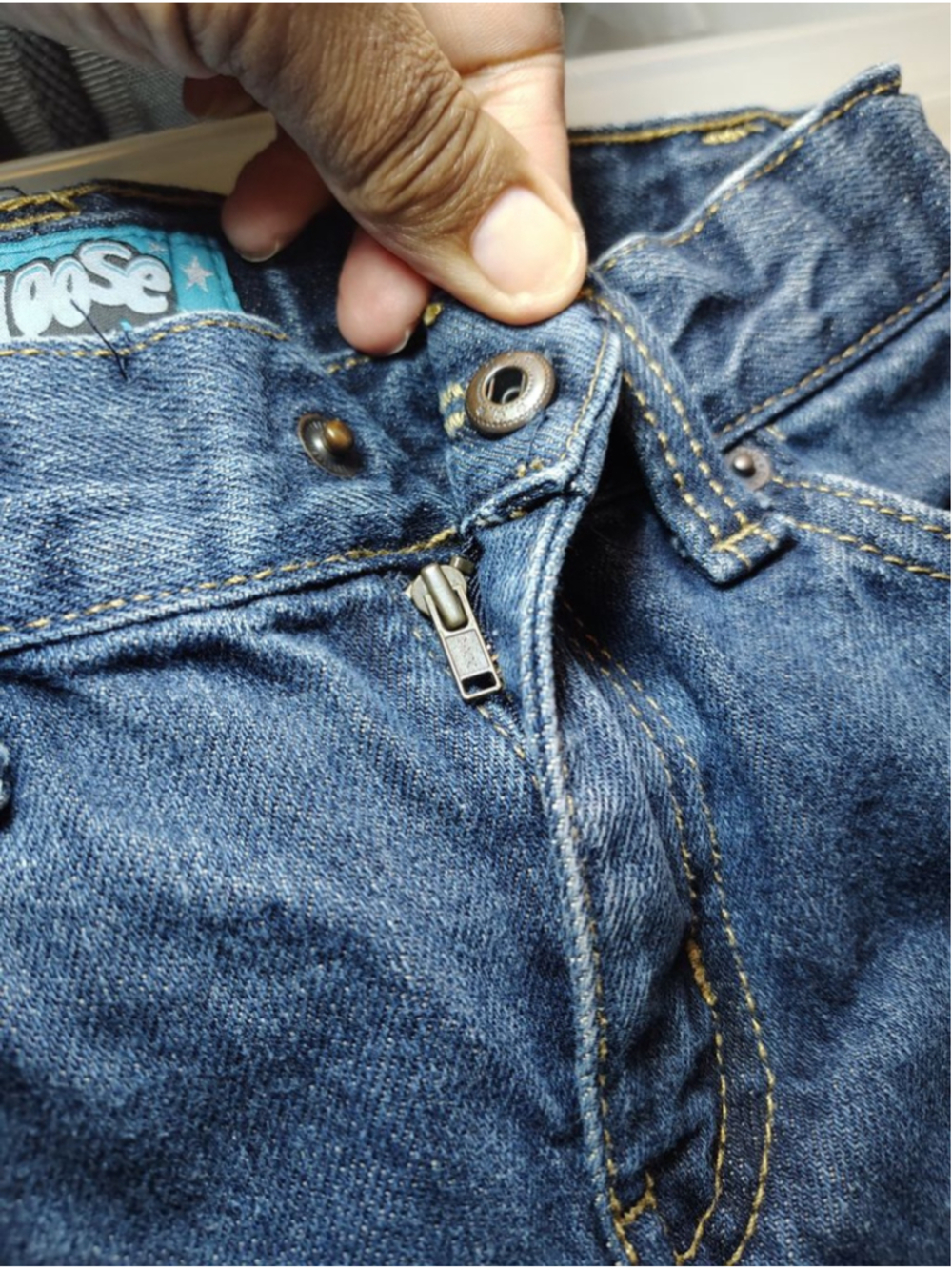 Old Navy Boys Jeans Size 7 Blue Denim Straight Leg Adjustable Waist Classic - Picture 4 of 6